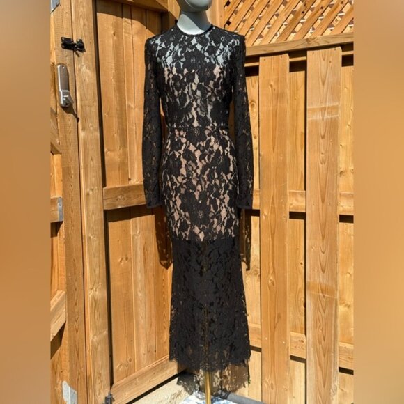 🆕 BRONX & BANCO 🧿 NWOT Colette Noir Black Lace Gown, Sz M US 6 - Picture 10 of 14